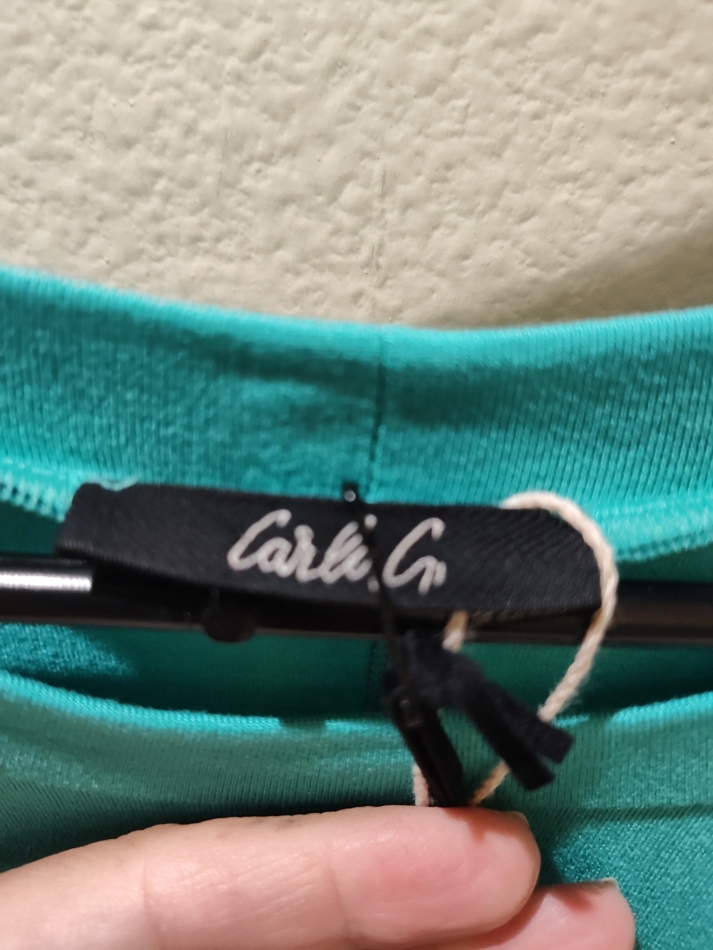 NWT Carla G Brand Size Large Women’s Sleeveless Teal Tank Top Made In Italy - Picture 4 of 5